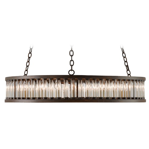 Elixir 40-Inch Pendant in Bronze Verdigris by Currey & Company