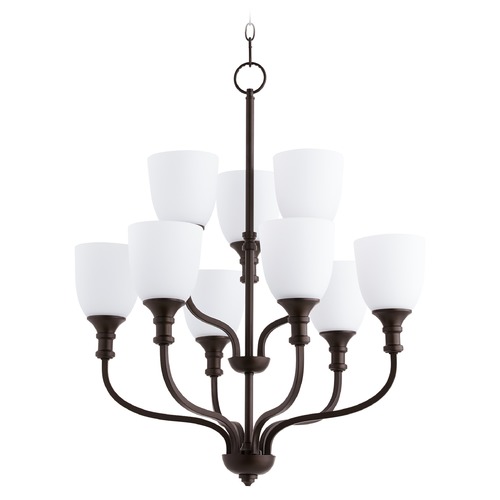 Quorum Lighting Richmond Oiled Bronze Chandelier by Quorum Lighting 6811-9-86