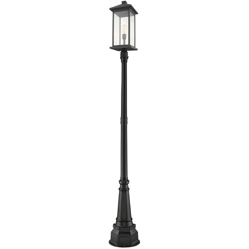 Portland Black Post Light by Z-Lite