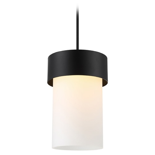 WAC Lighting Wac Lighting Napa Black LED Pendant Light with Cylindrical Shade PD-42918-BK