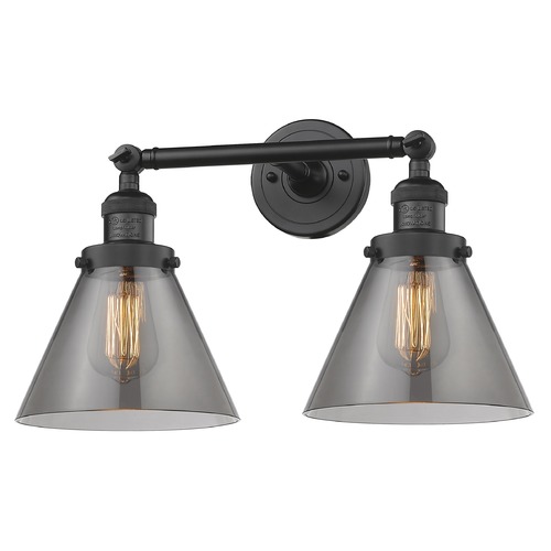 Innovations Lighting Innovations Lighting Large Cone Matte Black Bathroom Light 208-BK-G43