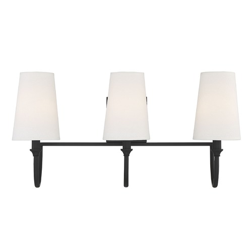 Cameron 24-Inch Matte Black Bathroom Light by Savoy House