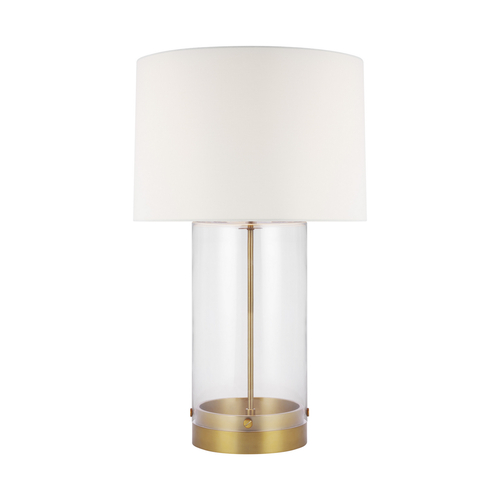 Chapman & Meyers Garrett 31.25-Inch Tall Burnished Brass LED Table Lamp by Visual Comfort Studio