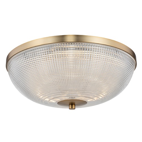 Portland 16-Inch LED Flush Mount in Winter Brass by Kalco Lighting