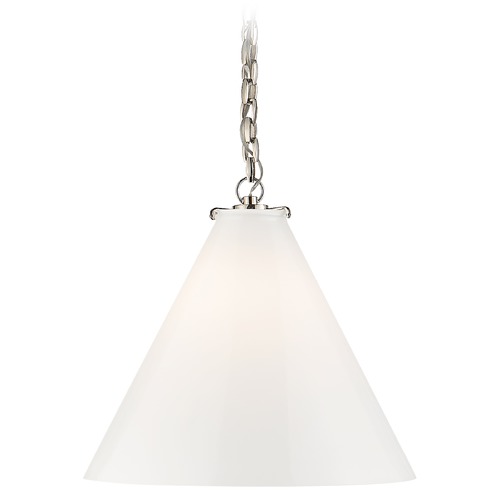 Thomas OBrien Katie Conical Pendant in Nickel by Visual Comfort Signature