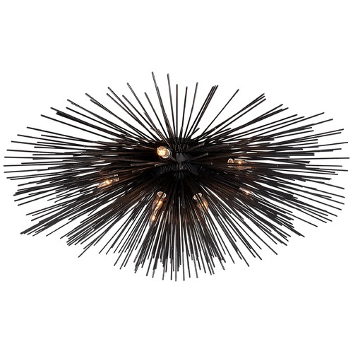 Kelly Wearstler Strada Flush Mount in Aged Iron by Visual Comfort Signature