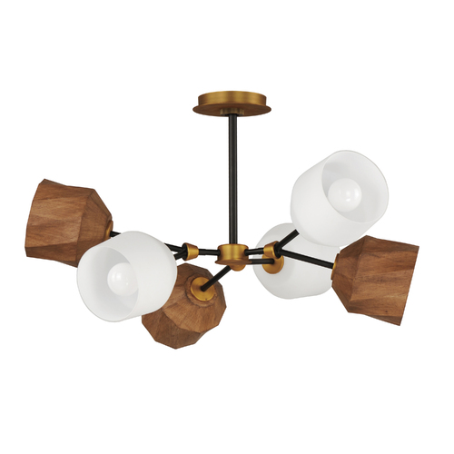 Maxim Lighting Akimbo 6-Light LED Chandelier in Bronze & Brass by Maxim Lighting 28276DBZAB