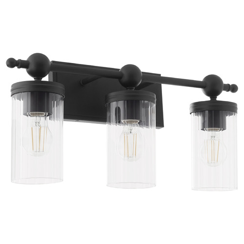 Quorum Lighting Lee Boulevard Matte Black Bathroom Light by Quorum Lighting 560-3-59