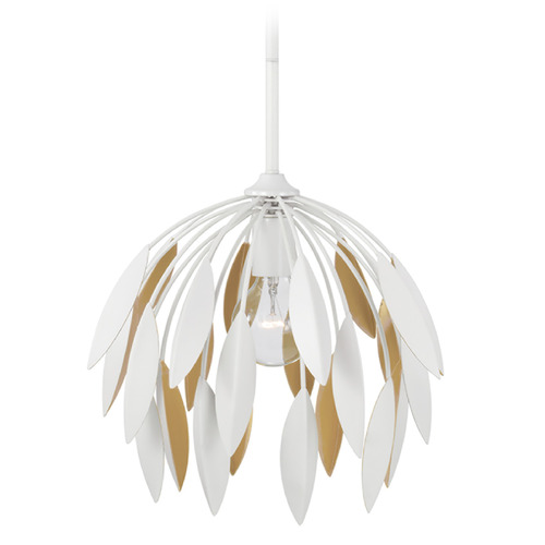 Capital Lighting Margeaux Matte White Pendant Light with Bowl / Dome Shade
