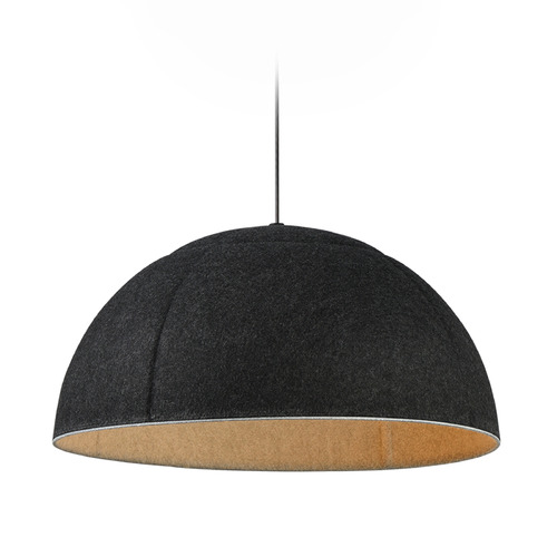 ET2 Lighting Et2 Wimbledon Dark Gray LED Pendant Light with Bowl / Dome Shade E34614-DG