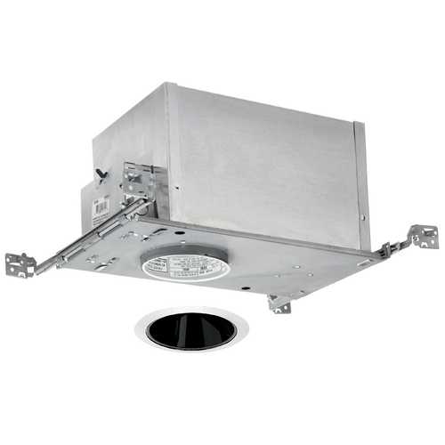 Juno Lighting Group 4-inch Low-Voltage Recessed Lighting Kit with Black Trim IC44N/442B-WH