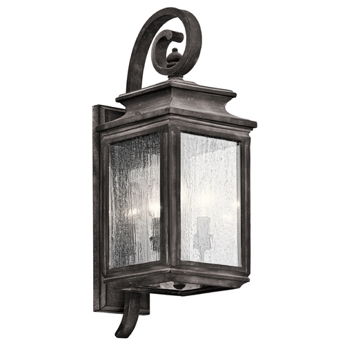 Kichler Lighting Wiscombe Park 21.75-Inch Weathered Zinc Outdoor Wall Light by Kichler Lighting 49502WZC