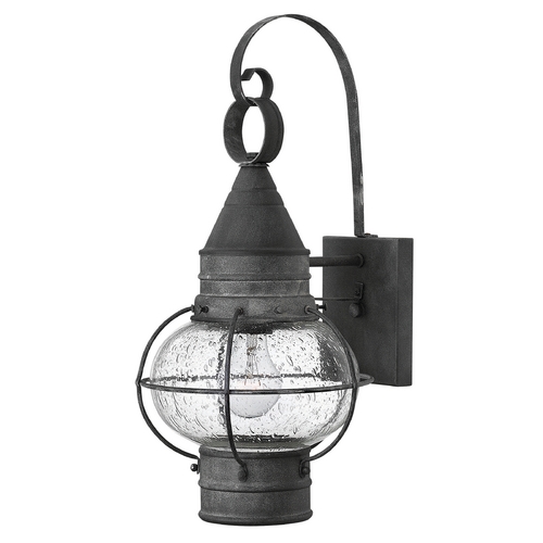 Hinkley Seeded Glass Outdoor Wall Light Zinc Hinkley 2200DZ