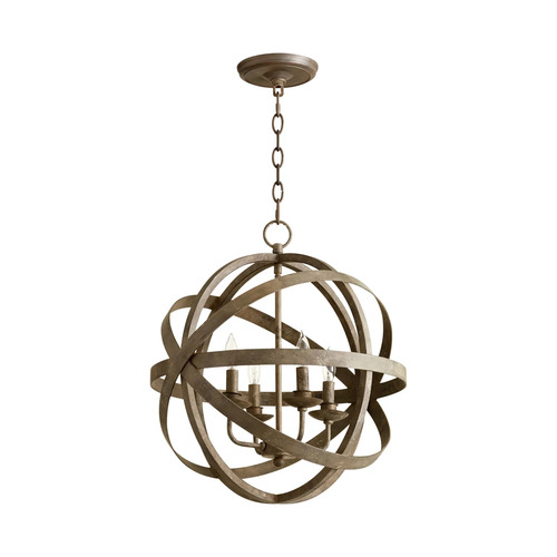 Gladwin 4-Light Pendant in Distressed Zinc by Cyan Design