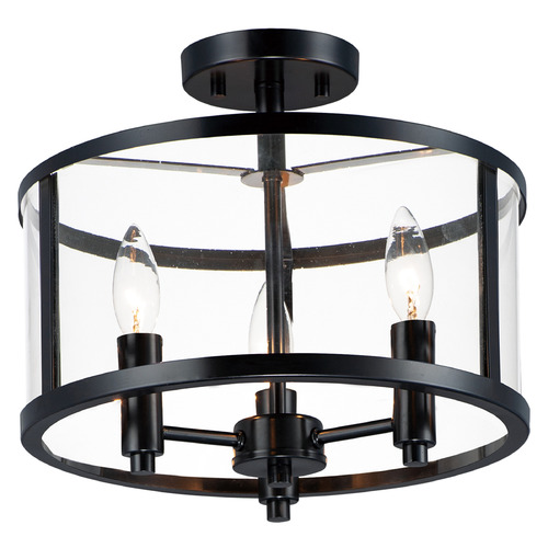 Maxim Lighting Sentinel Black Semi-Flushmount Light