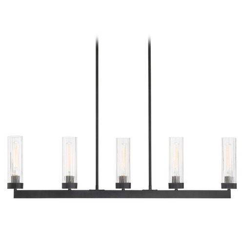 Designers Fountain Braden Iron Graphite Island Light with Cylindrical Shade