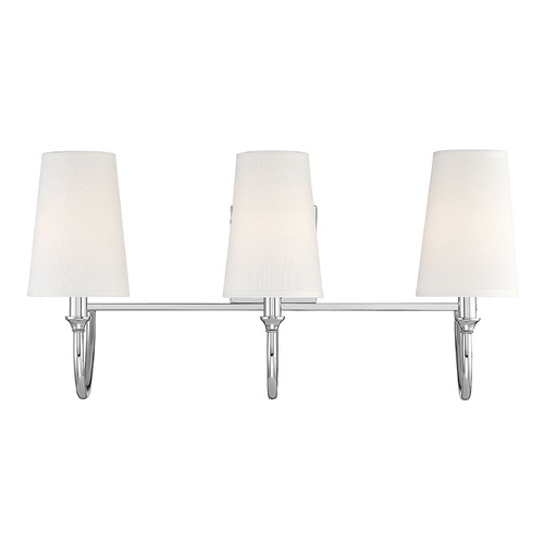 Cameron 24-Inch Polished Nickel Bathroom Light by Savoy House