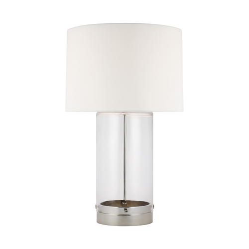 Chapman & Meyers Garrett 31.25-Inch Tall Polished Nickel LED Table Lamp by Visual Comfort Studio