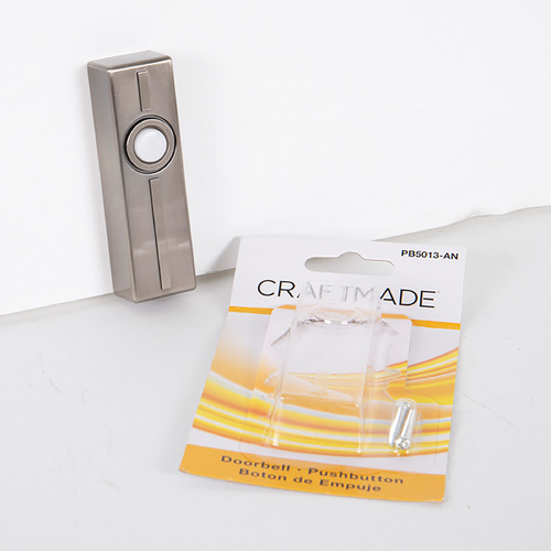 Push Button Antique Nickel LED Doorbell Button by Craftmade Lighting