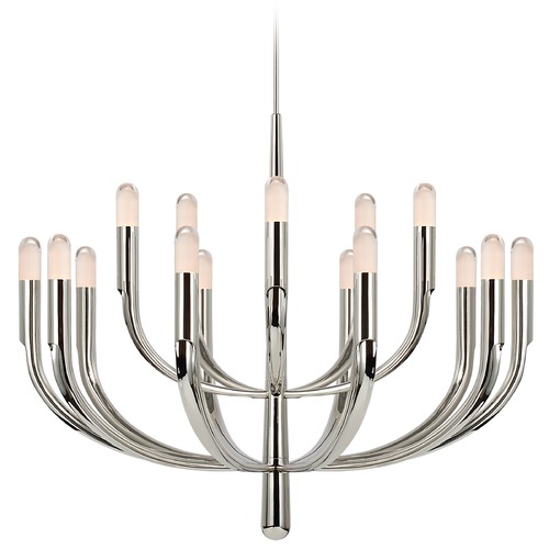 Visual Comfort Signature Collection Kelly Wearstler Verso Grande Chandelier in Nickel by Visual Comfort Signature KW5748PNCG