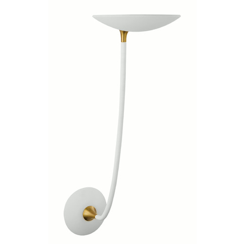 Visual Comfort Signature Collection Thomas OBrien Keira Sconce in White by Visual Comfort Signature TOB2783WHT/HAB