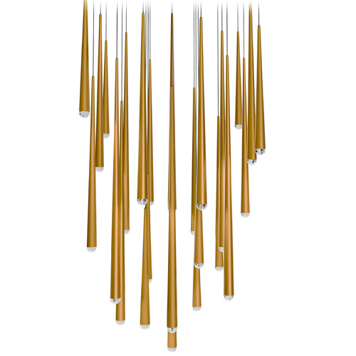 Modern Forms by WAC Lighting Modern Forms Cascade Aged Brass LED Multi-Light Pendant PD-41725S-AB