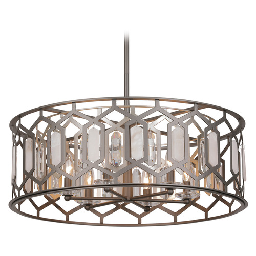 Hexly 6-Light Pendant in Bronze & Silver by Minka Lavery