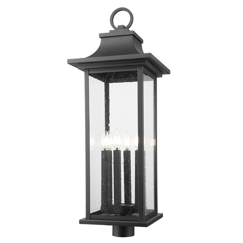 Z-Lite Tiberius Black Post Light