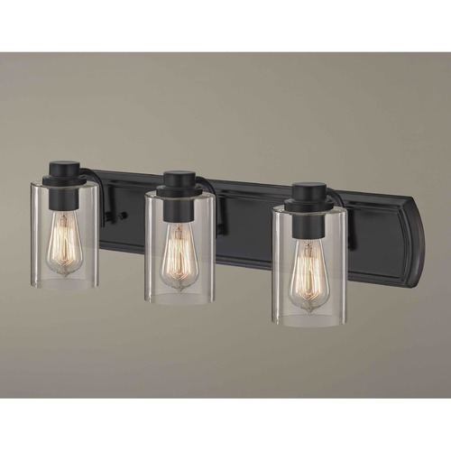 Transitional 3-Light Bath Wall Light in Bronze