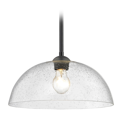 Gala Fuse Pendant in Matte Black with Dome Glass by Design Classics