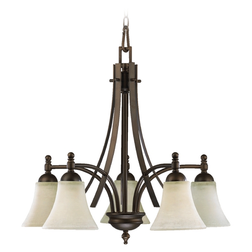 Quorum Lighting Aspen Oiled Bronze Chandelier by Quorum Lighting 6477-5-86