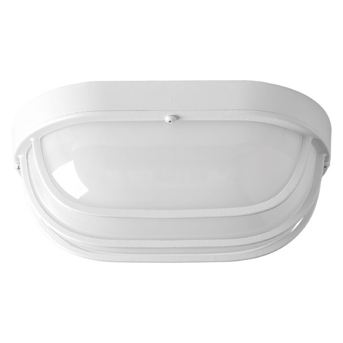 Progress Lighting 10.50-Inch Oval LED Bulkhead Flush Mount in White by Progress Lighting P3649-3030K9