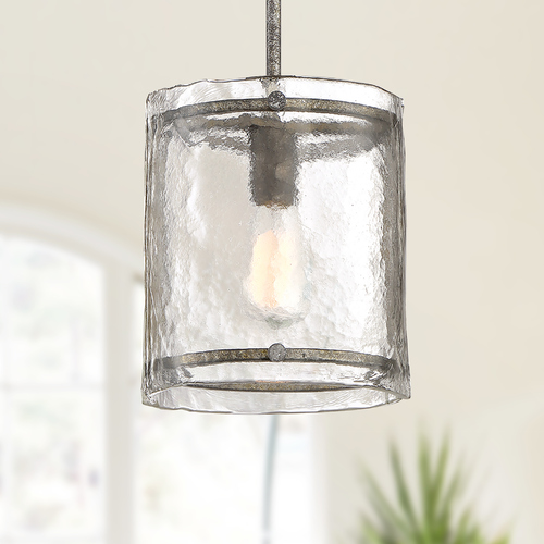 Quoizel Lighting Fortress Pendant in Mottled Silver by Quoizel Lighting FTS1509MM