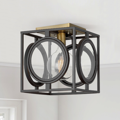 Hinkley Fulham 10-Inch Buckeye Bronze & Heritage Brass Flush Mount by Hinkley Lighting 3921KZ