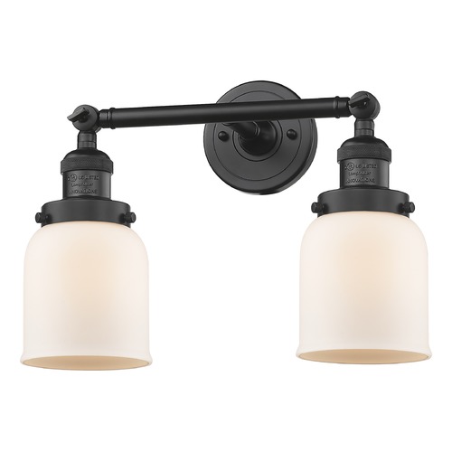 Innovations Lighting Innovations Lighting Small Bell Matte Black Bathroom Light 208-BK-G51