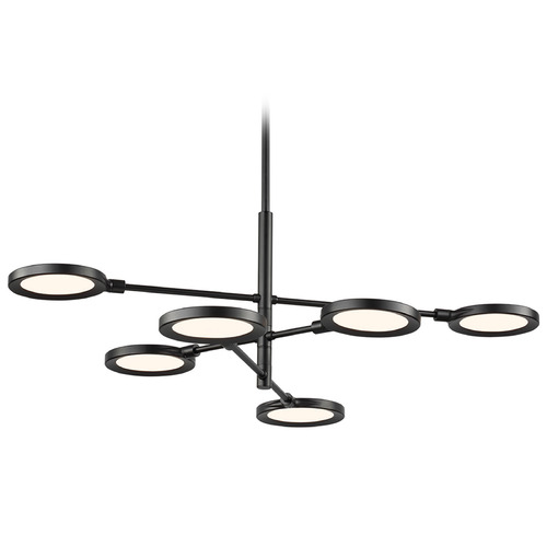 Visual Comfort Modern Collection Spectica 6-Light 277V LED Chandelier in Matte Black by Visual Comfort Modern 700SPCTB-LED930-277