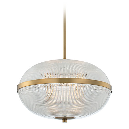 Portland 16-Inch LED Pendant in Winter Brass by Kalco Lighting
