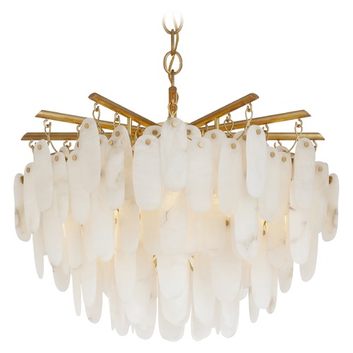 Visual Comfort Signature Collection Chapman & Myers Cora Convertible Chandelier in Brass by Visual Comfort Signature CHC4910ABALB