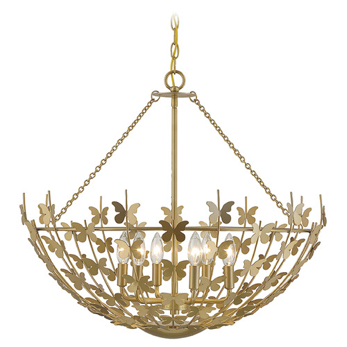 Savoy House Birch 6-Light Pendant in Burnished Brass by Savoy House 7-4199-6-171