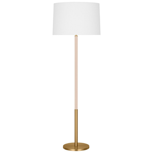 Monroe Floor Lamp in Burnished Brass & Blush by Visual Comfort Studio