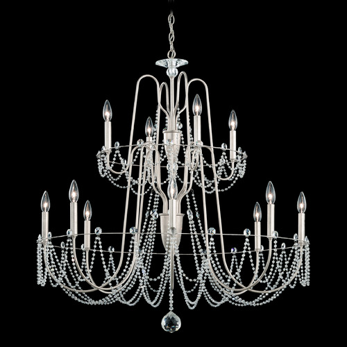 Schonbek Worldwide Lighting Esmery Antique Silver Chandelier