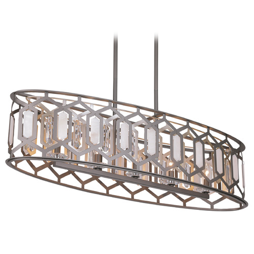 Hexly 5-Light Linear Light in Bronze & Silver by Minka Lavery