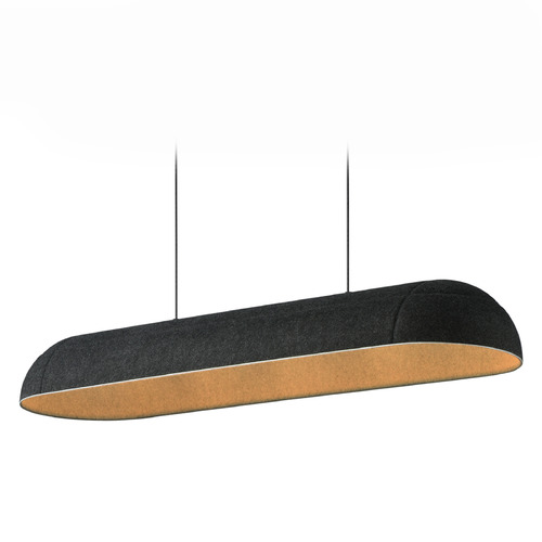 ET2 Lighting Et2 Wimbledon Dark Gray LED Island Light with Oval Shade E34616-DG