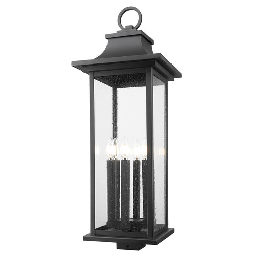 Z-Lite Tiberius Black Post Light