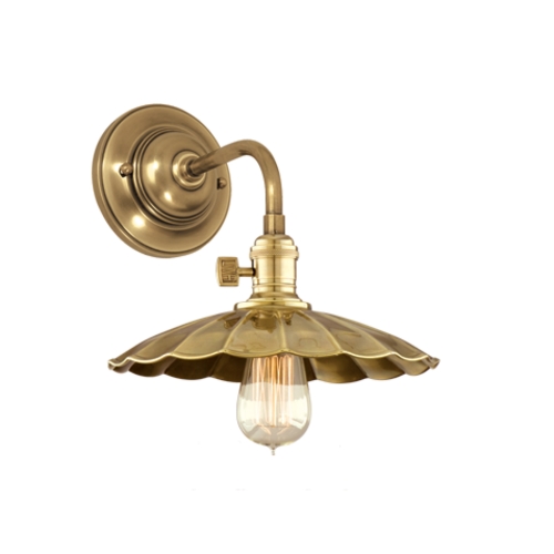 Heirloom Wall Sconce in Aged Brass by Hudson Valley Lighting