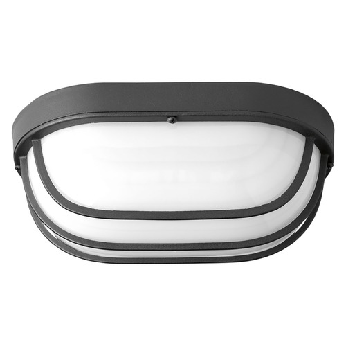 10.50-Inch Oval LED Bulkhead Flush Mount in Black by Progress Lighting