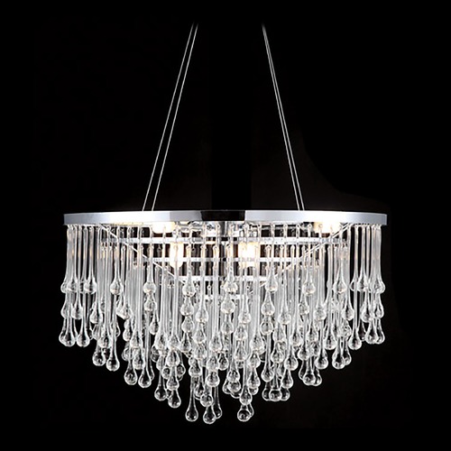 Hollywood Blvd. 18-Inch Chandelier in Polished Nickel by Avenue Lighting