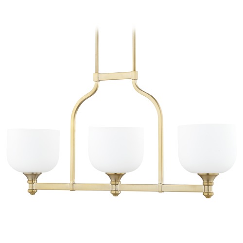 Quorum Lighting Richmond Aged Brass Linear LIght by Quorum Lighting 6911-3-180