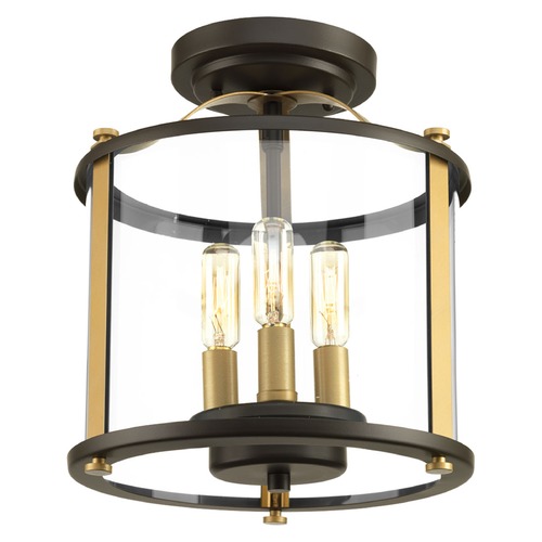 Squire Antique Bronze Flush Mount by Progress Lighting