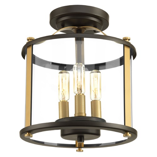 Progress Lighting Squire Antique Bronze Flush Mount by Progress Lighting P550011-020